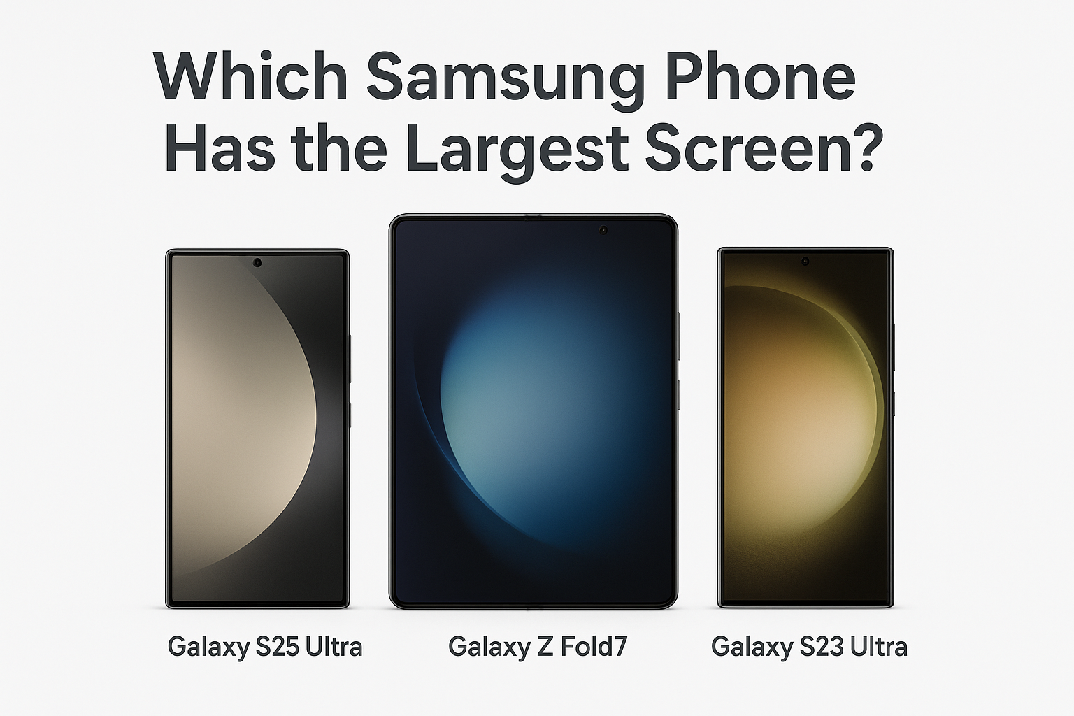 Which samsung phone has the largest screen